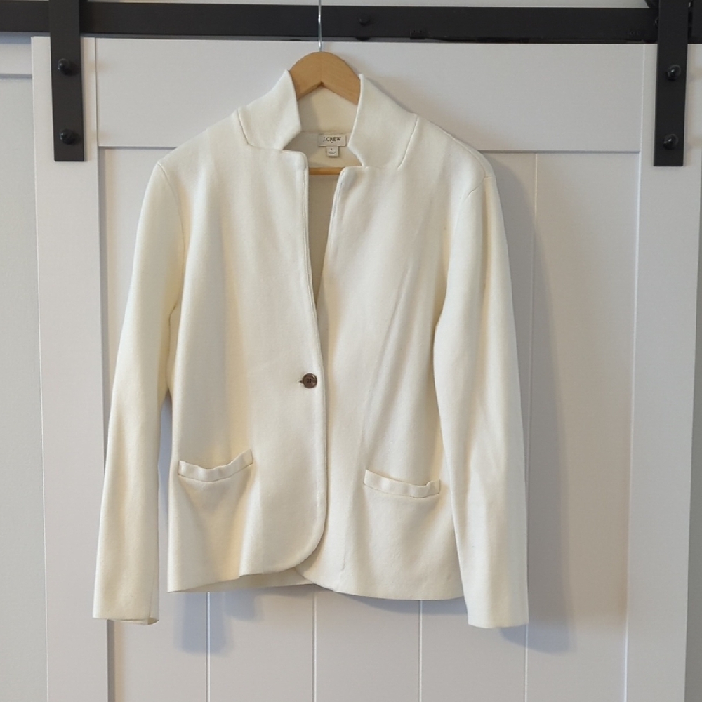 J. Crew Cream Single-Button Women's Blazer